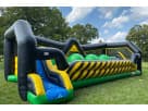 Toxic Run Wipe-Out Challenge obstacle course rental in Dallas with dual slides — ideal for Plano parties.