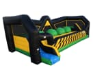 Toxic Run Wipe-Out Challenge obstacle course rental in Austin with dual entry points and interior tunnels, perfect for kids'