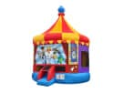 Toy Story 4 Carousel bounce house rental in Austin with red slide—ideal for Cedar Park parties.