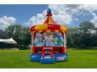 Toy Story 4 carousel bounce house rental in Houston with rotating top, ideal for Kingwood birthday parties and events.