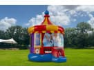 Perfect for Houston kids' parties, this Disney-licensed Toy Story 4 Carousel bounce house rental features a rotating colorful top