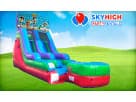 Perfect for Pearland parties, this Toy Story water slide rental in Houston features wet or dry play with colorful castle design.