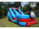 Perfect for Austin birthday parties, this Thomas the Tank Engine water slide rental features an 18ft wet-and-dry design