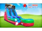 Transformers wet and dry slide rental in Austin with dual slide lanes, ideal for San Marcos summer parties.