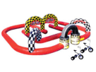 Pista de carreras con triciclos disponible para renta en Houston — ideal para competencias divertidas en eventos de Pearland.
