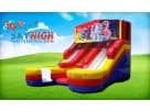 Trolls double lane water slide rental in Austin with wet/dry capability, perfect for San Marcos parties.