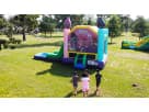 Trolls EZ combo bounce house rental in Houston features a colorful slide, ideal for The Woodlands parties.