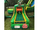 Tropical Luau Carnival Game Station with basketball hoop and tee-ball for rental in Houston, ideal for Conroe events.
