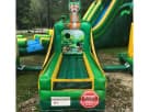Tropical Luau Carnival Game Station with basketball hoops available for rental in Dallas—ideal for Arlington events.
