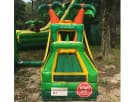 Tropical Luau Carnival Game Station rental in Dallas with built-in basketball, tee-ball, and games—ideal for Lewisville events.