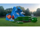 Turtle Beach water slide rental in Dallas with large pool — ideal for Frisco parties and kids' summer events.