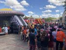 Princess Carriage Bounce House with slide rental in Houston, holds up to 5 kids—ideal for Kingwood birthday parties and outdoor