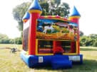 Unicorn bounce house rental in Austin with 13x13 moonwalk design — ideal for Buda birthday parties and kids ages 3 and up.