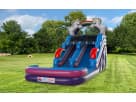 Rainbow Unicorn water slide rental in Houston with wet or dry functionality, perfect for Cypress birthday parties.