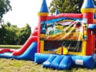 Unicorn bounce house rental in Dallas with wet or dry slide, perfect for Grand Prairie birthday parties and kids ages 3+.