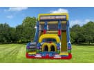Vertical Rush rockwall slide rental in Austin park with dual 22ft climbing walls, ideal for all ages.