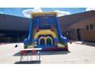 22ft tall rock climbing and slide rental in Austin, perfect for Cedar Park birthday parties and events.