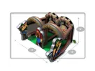 Double-lane inflatable axe throw interactive game rental in Houston, perfect for League City events with foam axes included.