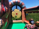 Perfect for Austin parties, this Viking Axe Throw interactive game rental features state-inspected safety for skill-testing fun.