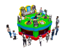 Whack A Mole inflatable interactive game rental in Austin with capacity for 6 players, ideal for Pflugerville birthday parties.