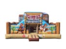 Toddler-sized Wild West cowboy obstacle course rental in Austin with interactive pop-up features, perfect for Georgetown birthday