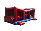 Renta de Wipe-Out Challenge con obstáculos inflables en Austin, ideal para desafiar a grupos en Pflugerville.