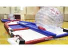 Hamster Ball Collision Course rental in Houston with padded obstacle sections, ideal for ages 4 and up at Pearland parties.