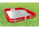 Red Zorb Wars inflatable wading pool rental for Dallas parties, ideal for all ages with interactive gameplay fun.