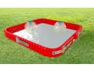 Zorb Wars water play rental in Dallas with two inflatable balls, perfect for Garland parties and interactive group events.