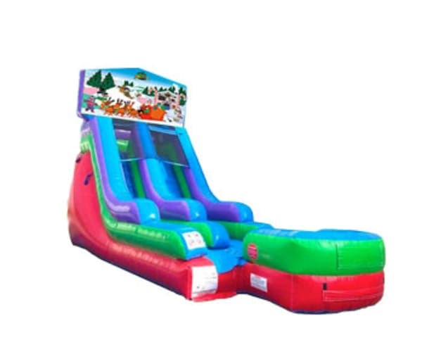 Tobogán Navideño Retro 15ft Húmedo o Seco
