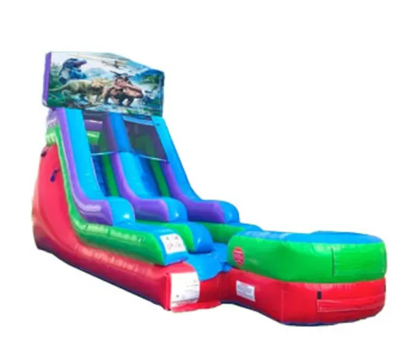 15ft Dinosaur Retro Wet/Dry Slide