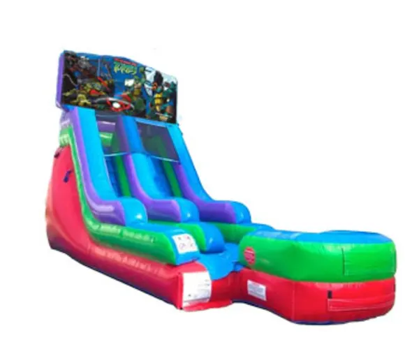 15ft Ninja Turtles Retro Wet/Dry Slide