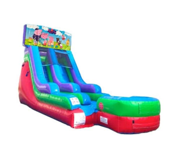 Tobogán Húmedo y Seco Peppa Pig Retro de 15ft