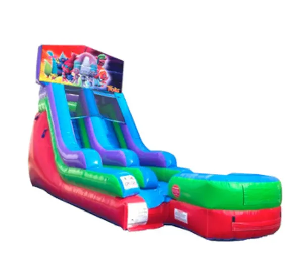 15ft Trolls Retro (Dry or Wet/Water Slide)