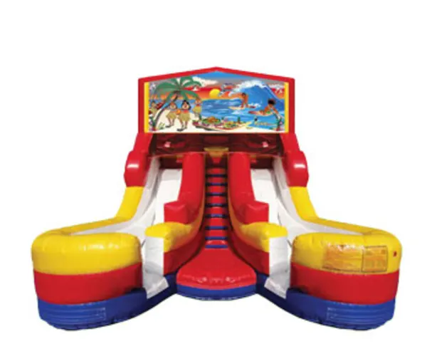 16ft Tropical Hawaiian Double (Wet/Dry) Slide