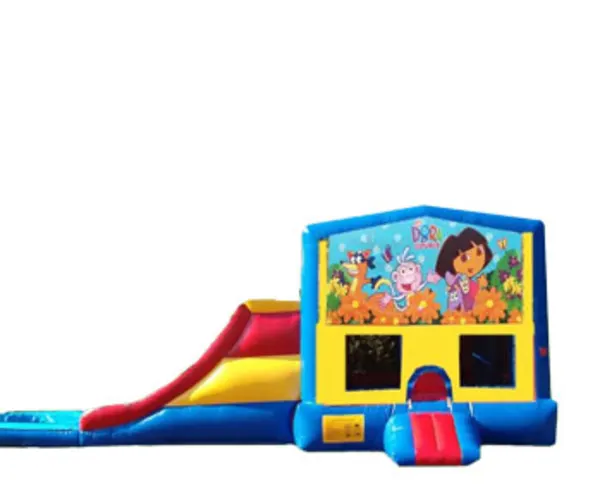 3in1 Dora Bounce House Moonwalk w/ Wet or Dry Slide