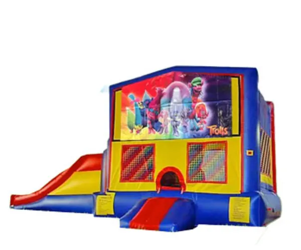 3in1 Trolls Bounce House Moonwalk w/ Wet or Dry Slide