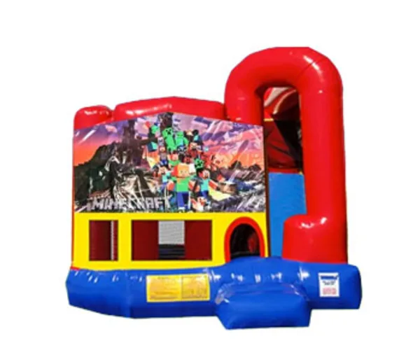 4in1 Minecraft Bounce House w/ Wet or Dry Slide