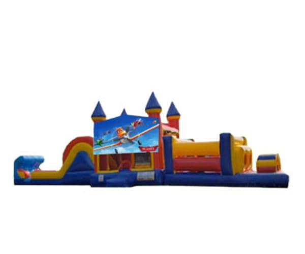 50ft Planes Obstacle w/ (Dry or Wet/Water Slide)