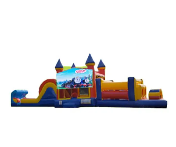 50ft Thomas the Train Obstacle w/ (Dry or Wet/Water Slide)