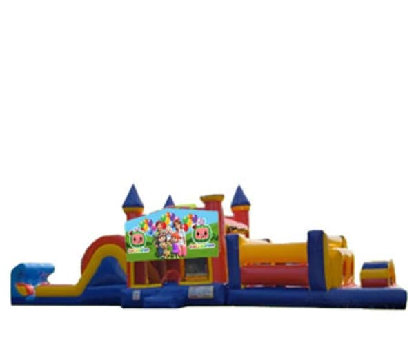 50ft Coco Melon Obstacle w/ (Dry or Wet/Water Slide)