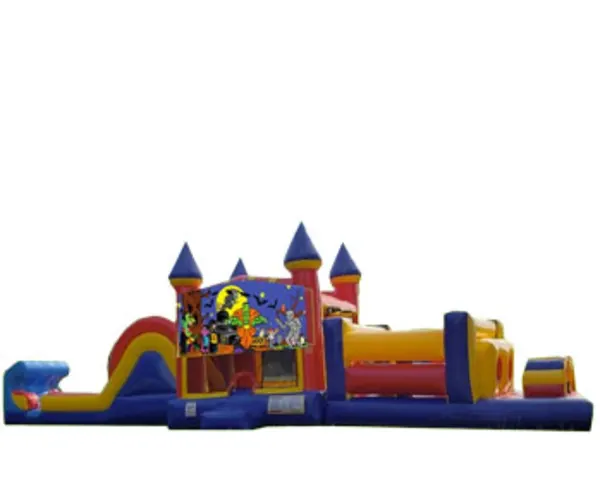 50ft Halloween Obstacle Course w/ Wet or Dry Slide