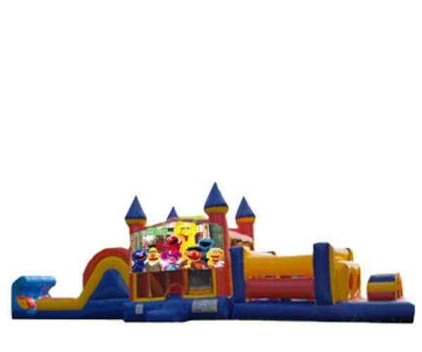 50ft Sesame Street Obstacle w/ (Dry or Wet/Water Slide)