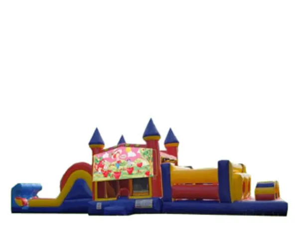 50ft Strawberry Shortcake Obstacle w/ Wet or Dry Slide