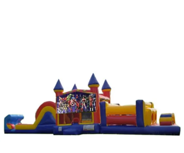 50ft Super Heroes Obstacle w/ Wet or Dry Slide