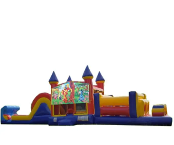 50ft Winnie the Pooh Obstacle w/ Wet or Dry Slide