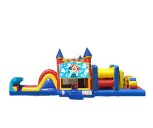 50ft Baby Shark Obstacle w/ Wet or Dry Slide