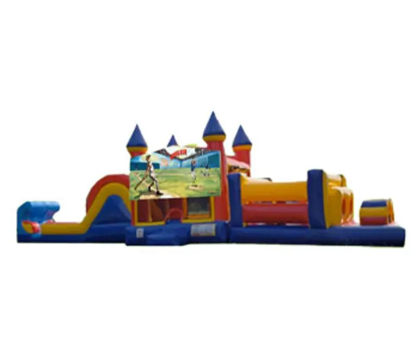 50ft Baseball Obstacle w/ (Dry or Wet/Water Slide)