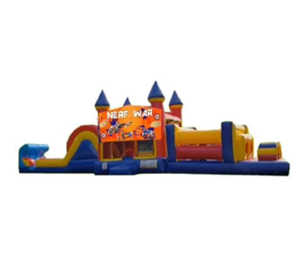 50ft Nerf War Obstacle w/ (Dry or Wet/Water Slide)