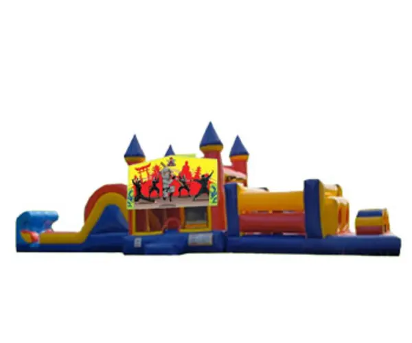 50ft Ninja Karate Obstacle w/ (Dry or Wet/Water Slide)